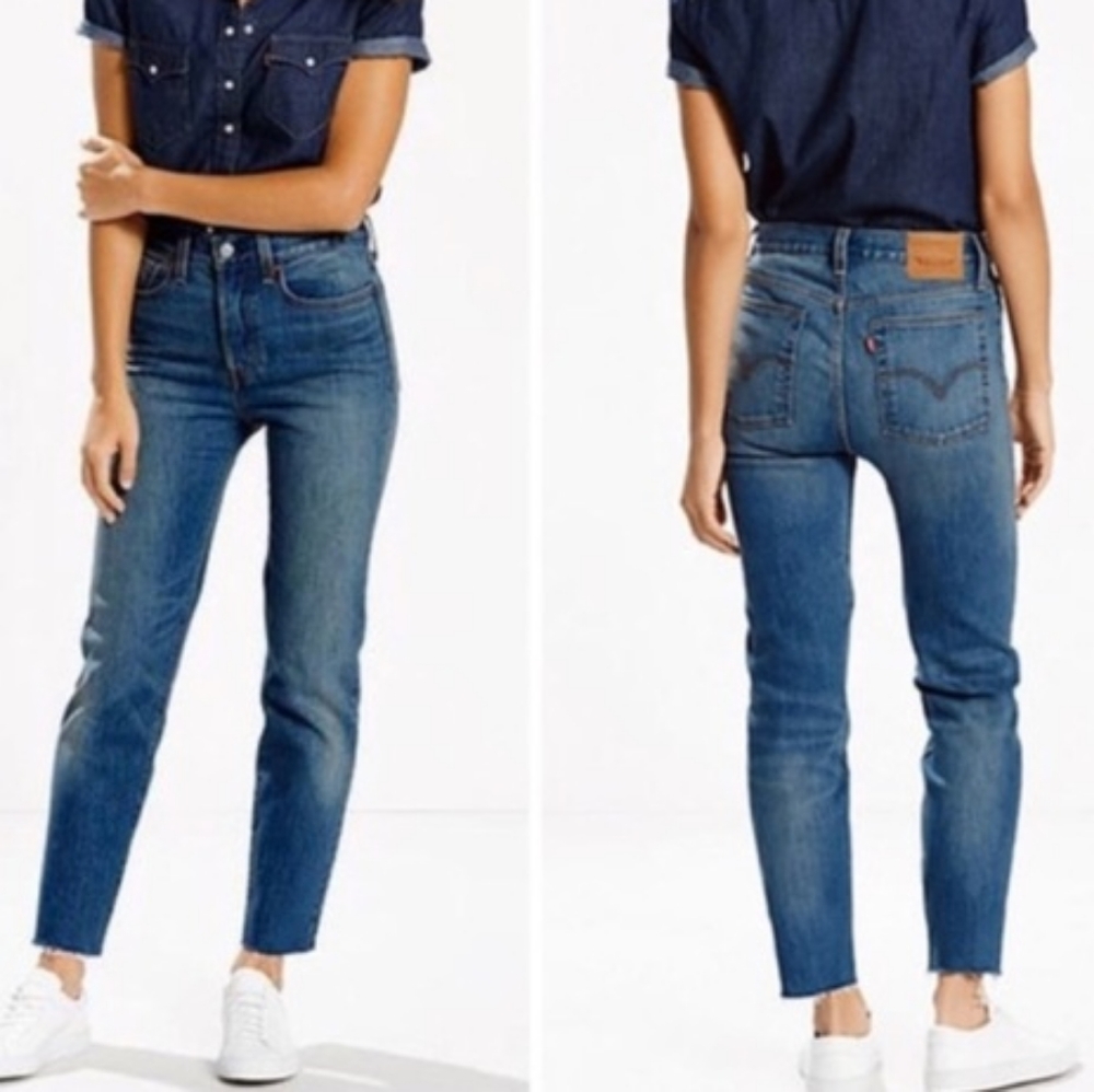 Levi's Wedgie Fit Raw Hem White Oak size 31